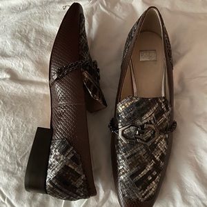 Brown/Silver Loafers - Louise et Cie - Size 10
